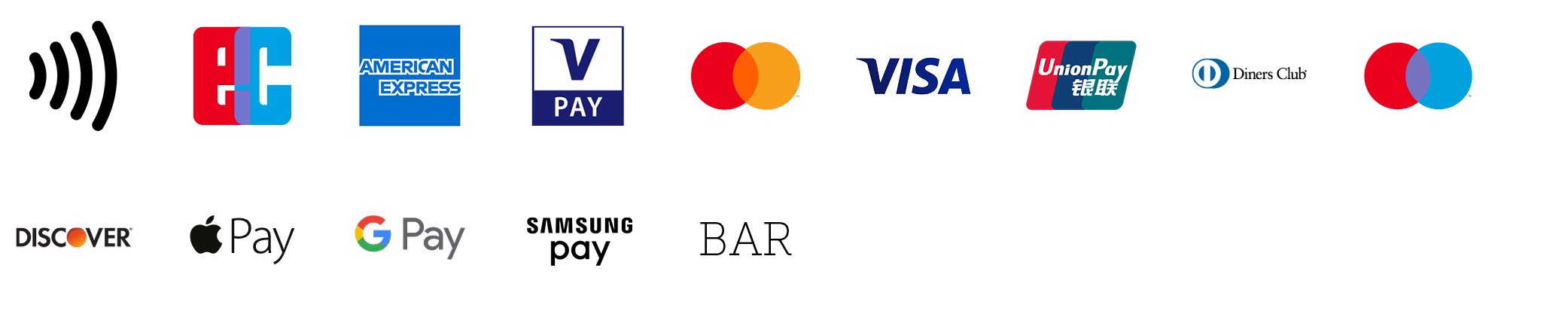 Wir bieten neben Barzahlung auch viele bargeldlose Zahlungsmöglichkeiten an. Von Kreditkarte über EC-Karte bis hin zu Apple Pay.